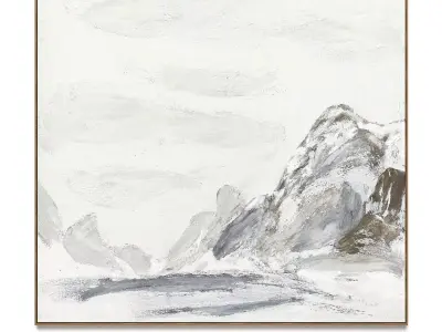 Plaster two square photo frames 64 Low-poly 3D model