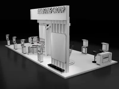 Booth Exhibition Stand a313  3D model