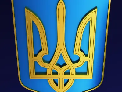 Ukraine State Emblem M 6 3D model