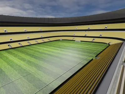 Football Stadium Low-poly 3D model