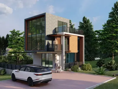 SMALL MODERN VILLA 3D model