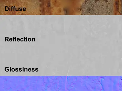 Half a bread 3D model