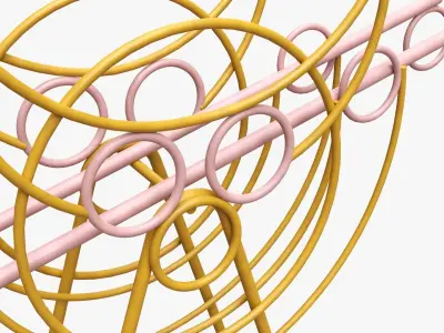 Outdoor playground balancer 3D model