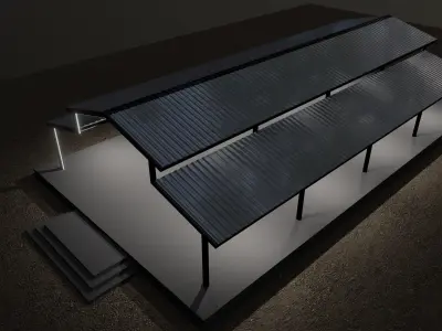 Steel Structure Warehouse - Type-5 3D model