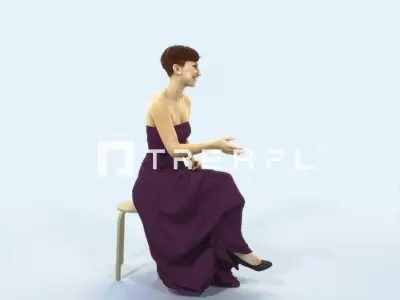 SAG07 6X Sports Beach Running Jogging Man Woman football 007 Low-poly 3D model