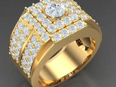 Luxury Men Rings Designs 4MR046 3D print model