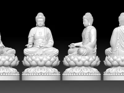 Amitabha Buddha  3D print model
