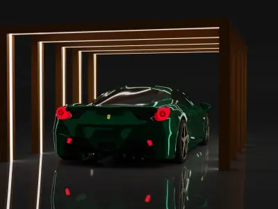 Ferrari 458 Low-poly 3D model purchase