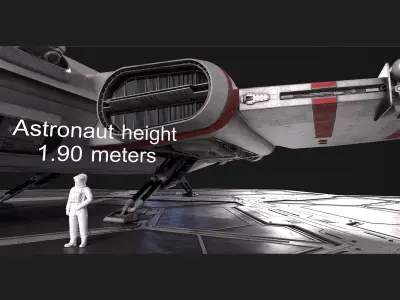 Rebel special forces star ship Low-poly 3D model