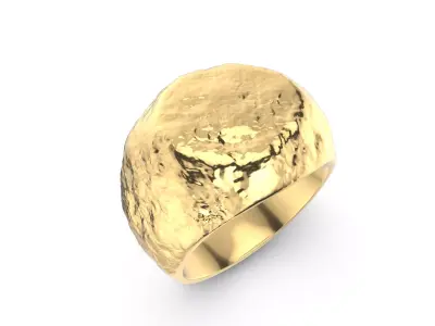 Rock Textured Ring Model 3D print model