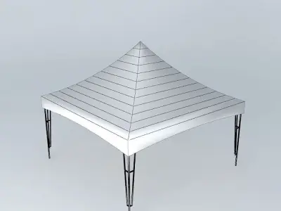 Square Carnival Tent Free 3D model
