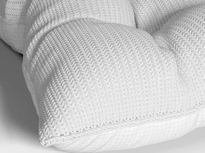 Knitted Decorative Pillow 3D model
