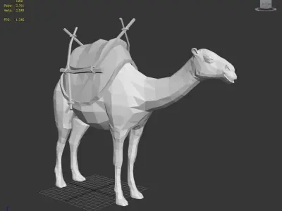 lowpoly camel 3D model