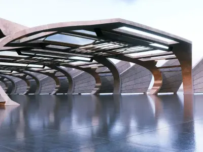 Vehicle Rendering Scene - Architectural Background - V1U7 3D model