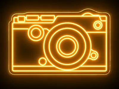 Camera Neon Sign 3D model