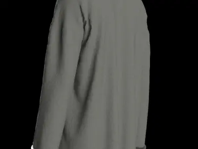 Male knit longsleeve 3D model