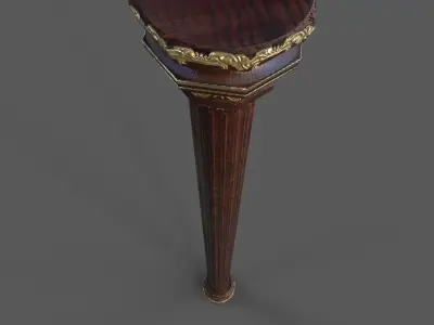 old wood column Low-poly 3D model