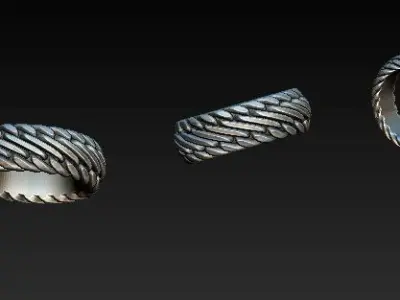 luxury CHAIN RING 3D print model