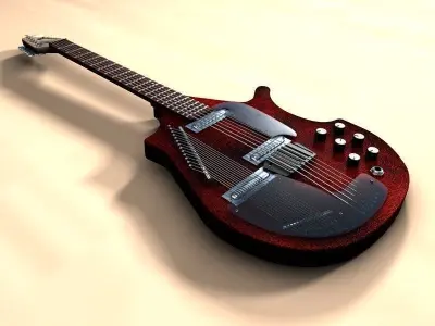 Electric Sitar 3D model