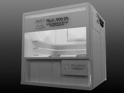 Booth Exhibition Stand a490a 3D model