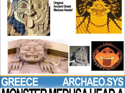 Ancient Greek Monster Medusa Head A 3D model