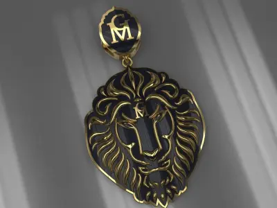 Pendant Lion 3D print model