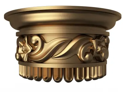 Carved Capital 1402 Low-poly 3D model