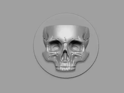 wall skull halloween decoration 3D print model
