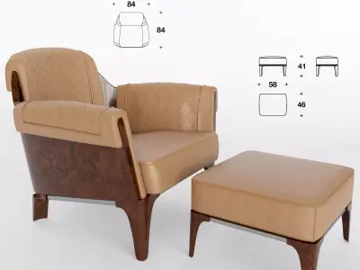 Sherwood Armchair  3D model