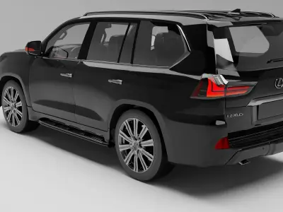 Lexus LX 570 with Interior 3D model