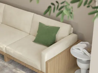 Modern residential indoor 3 d model 3D model