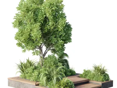 Plants Garden stairs - Outdoor plant Collection 135 Low-poly 3D model