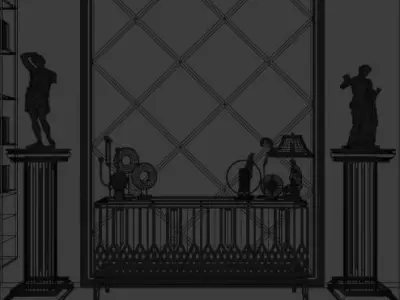 Office Luxury Interior Scene 3D model