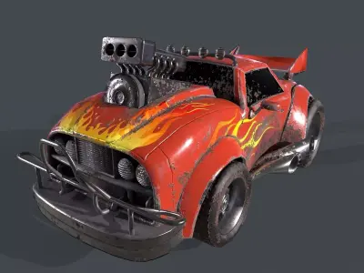 Stylized Car  Low-poly 3D model