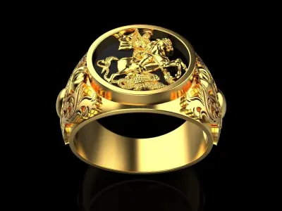 George the Victorious rings 30 3D print model