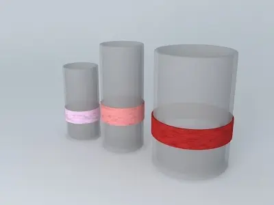 glass vase with sisal Free 3D model