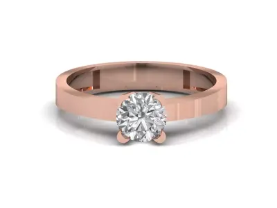 STL 3DM Print Ready Women Diamond Ring Lightweight Printable  3D print model 84