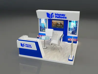 Booth Exhibition Stand a 652b 3D model