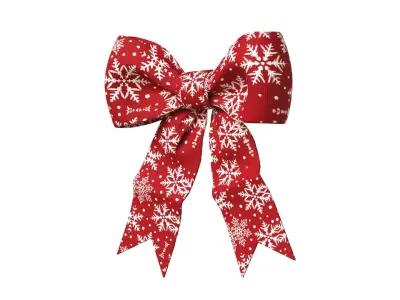 Christmas Bow Ribbon 30 Low-poly 3D model