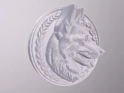 Belguian Malinois 1 basrelief for 3D printing 3D print model