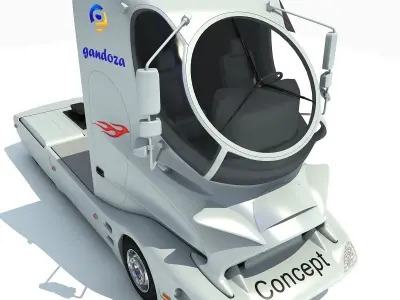 Future White Truck 3D model