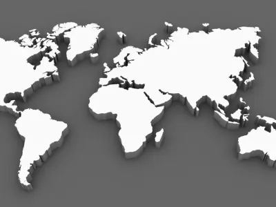 World Map 3D model