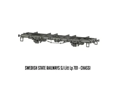 ROLLS-0031 Swedish SJ Litt Lp702 Stake Car H0-scale 3D print model