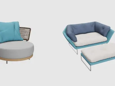 Sofa Asset Pack 3D model