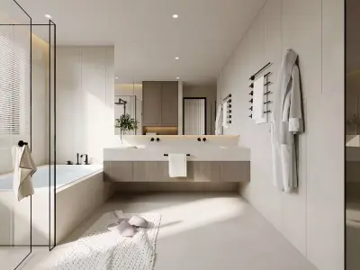 Modern Bathroom 3D Model 3D model