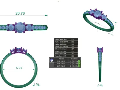 Finger Rings collection printable 3D print model