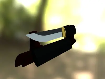 Kaiken with Stand Free 3D print model