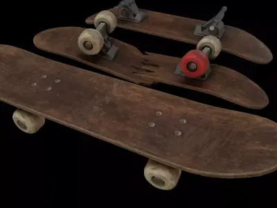Skateboard skateboards Low-poly 3D model
