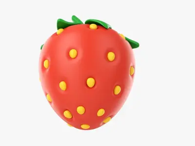 Strawberry stylized 3D model