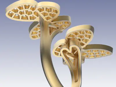 Ring Flying Beauties 3D print model
